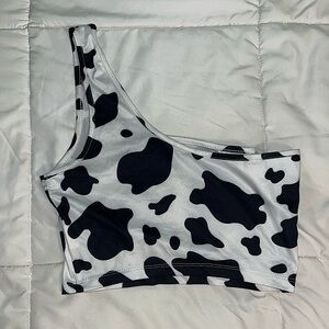 Cow Print Crop Top